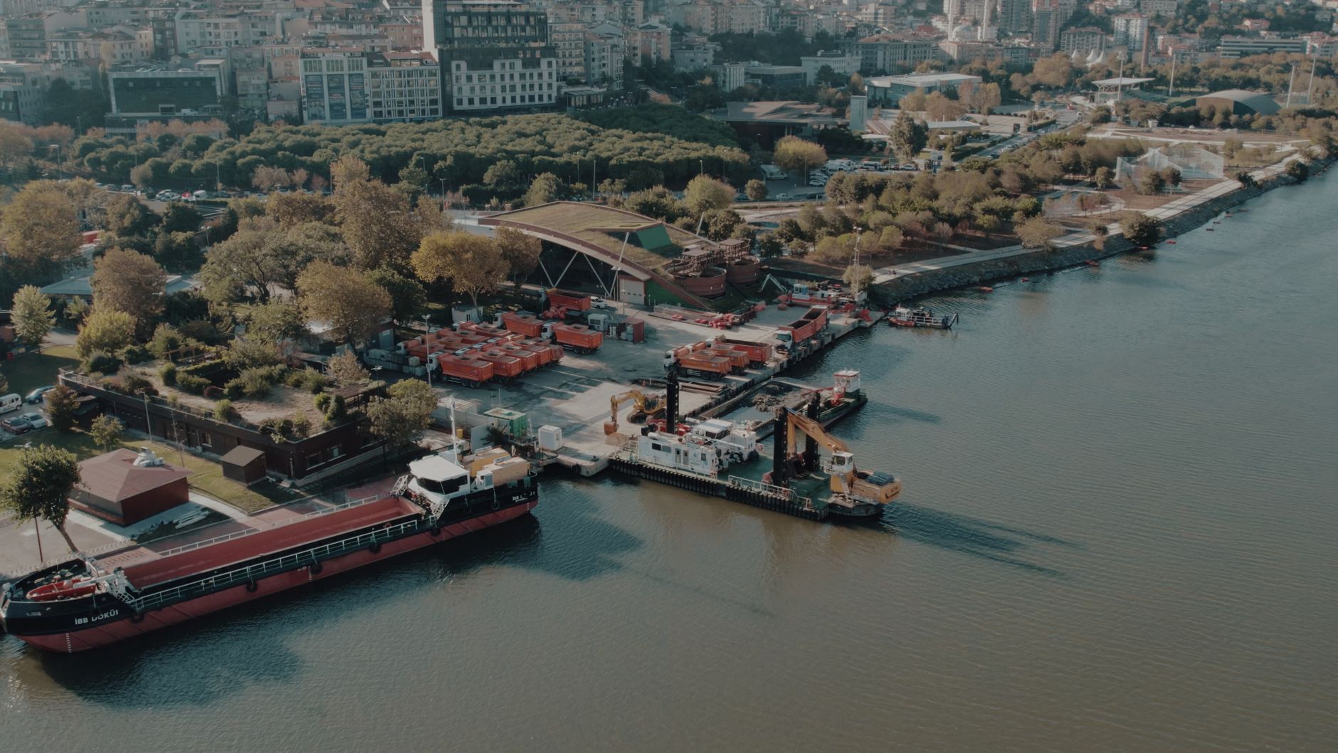 Aerial shot of Istanbul waterfront showing ships docked along a lush green shoreline. — How to Enable Two-Factor Authenticati