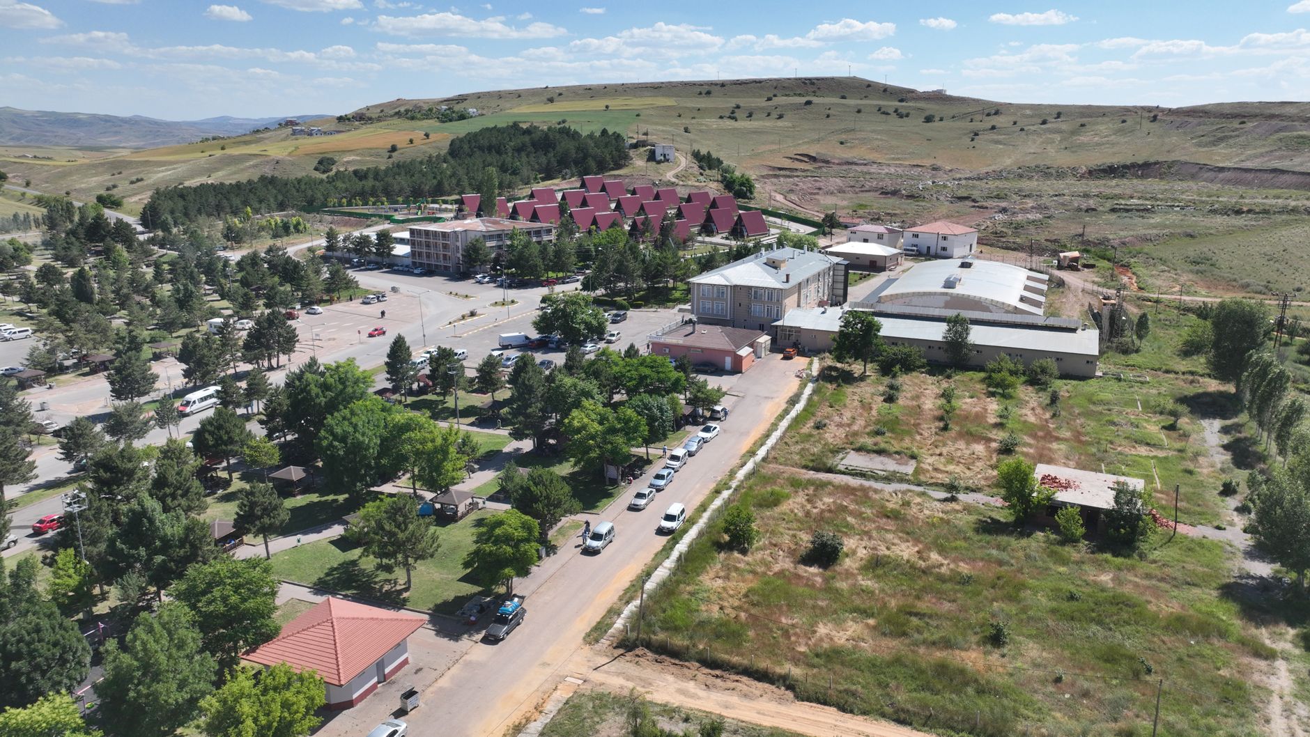 Scenic aerial shot showcasing rural architecture and landscape in Sivas, Turkey. — How to Set Betting Limits on OK Win App